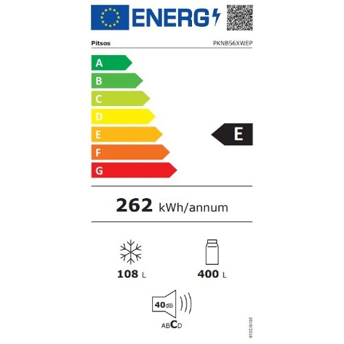 ΨΥΓΕΙΟΚΑΤΑΨΥΚΤΗΣ ΕΛΕΥΘΕΡΟΣ PITSOS PKNB56XWEP ΛΕΥΚΟ E 193x70x80 (FNF / ΟΘΟΝΗ)